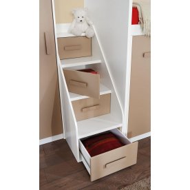 Лестница D83002 белая / капучино