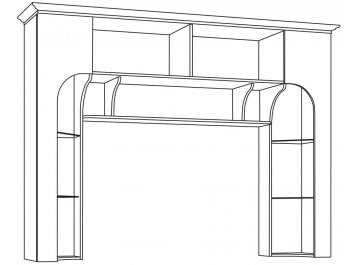 Надстройка для ТВ-тумбы Мадэра 10.140