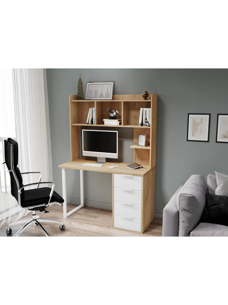 Надстройка для стола П-101 дуб крафт золотой