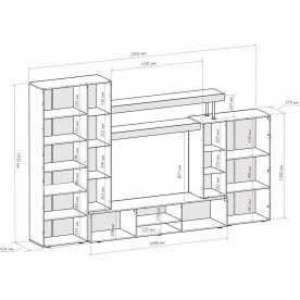 Готовая гостиная Модерн ТБ-400М