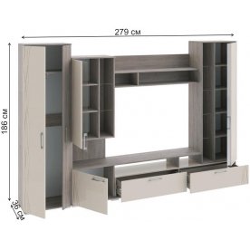 Модульная гостиная Флай комплектация 1