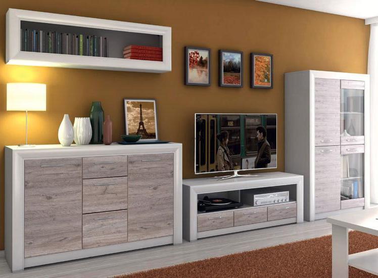 Гостиная Olivia комплектация 1 вудлайн крем / дуб анкона