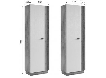 Готовая гостиная Моди К2 дуб крафт золотой / белое дерево