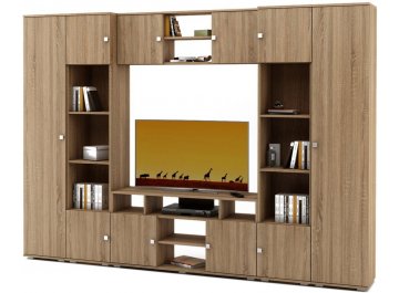 Готовая гостиная Тунис-4 дуб сонома / белый дуб сонома