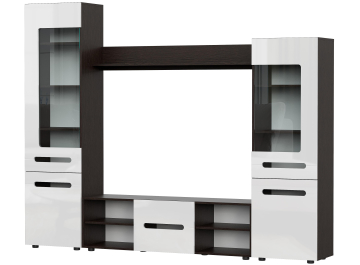 Готовая гостиная Фанг венге / белый глянец