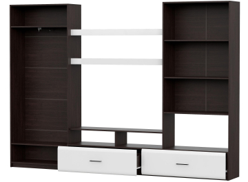 Готовая гостиная Jimenez дуб венге / белый глянец