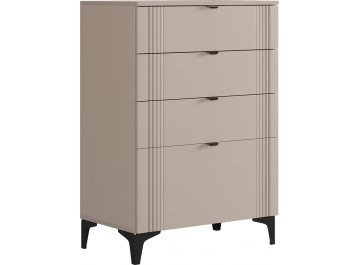 Готовая гостиная Рич К1 1800х420х1800 мм кашемир / фрапучино матовый / черный