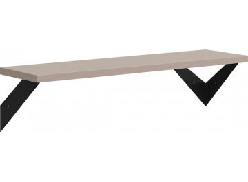 Готовая гостиная Рич К4 2850х420х1900 мм кашемир / фрапучино матовый / черный