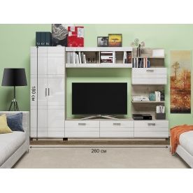 Модульная гостиная Глейс 2 комплектация 1