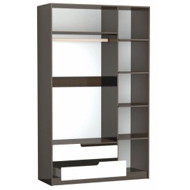 Шкаф трехдверный Гавана венге/ акрил белый