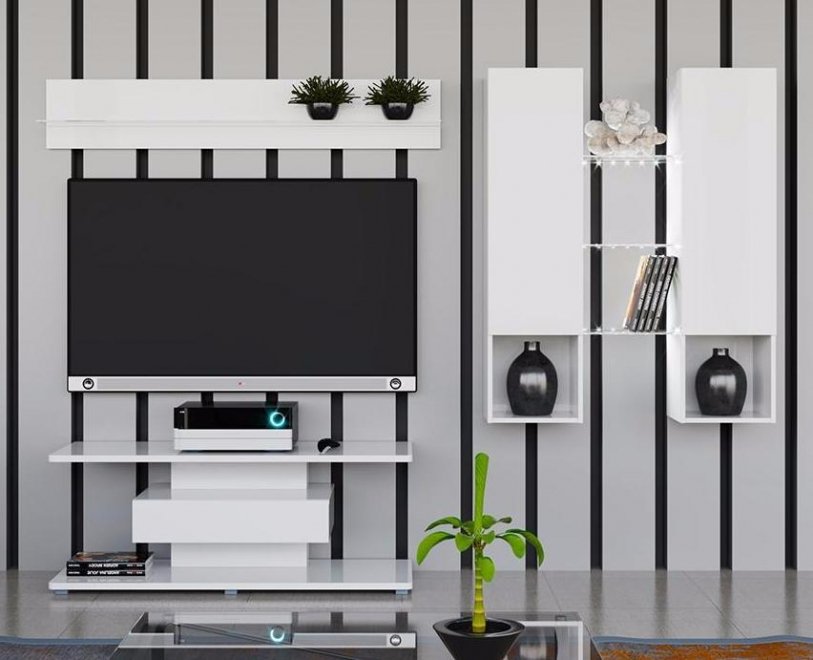 Гостиная Diamond комплектация 3 белый глянец