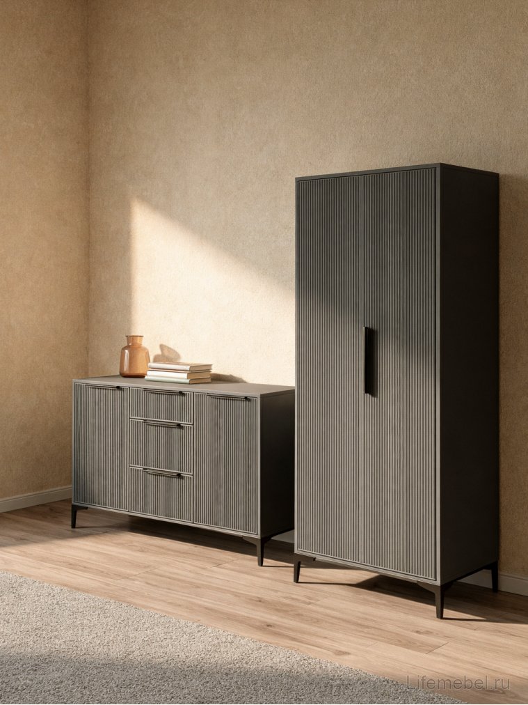 Модульная гостиная Иадама графит / графит софт комплектация 3