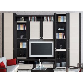 Стенка для гостиной Фиджи (комплектация 16) венге цаво / дуб белфорт