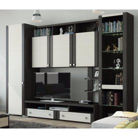 Стенка для гостиной Фиджи (комплектация 21) венге цаво / дуб белфорт