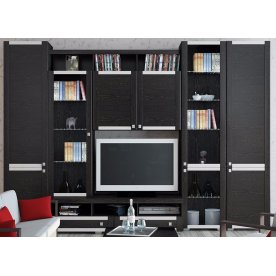 Стенка для гостиной Фиджи (комплектация 2) венге цаво / венге цаво