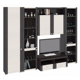 Стенка для гостиной Фиджи (комплектация 34) венге цаво / дуб белфорт