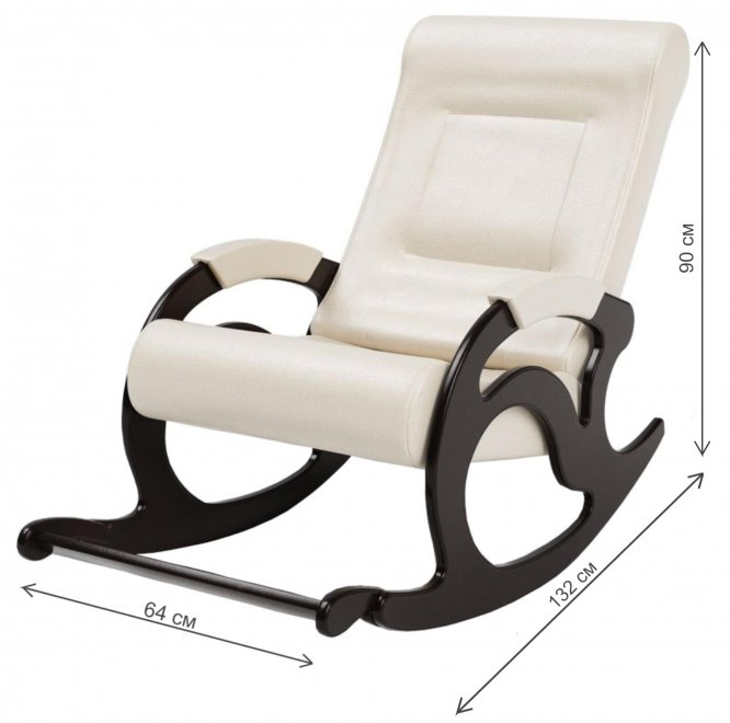 Кресло-качалка Тироль экокожа крем