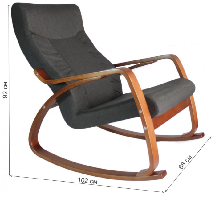 Кресло-качалка Женева графит