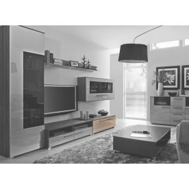 Тумба DRIFT S145-RTV1S/3/10 ясень коимбра темный / песочный блеск﻿