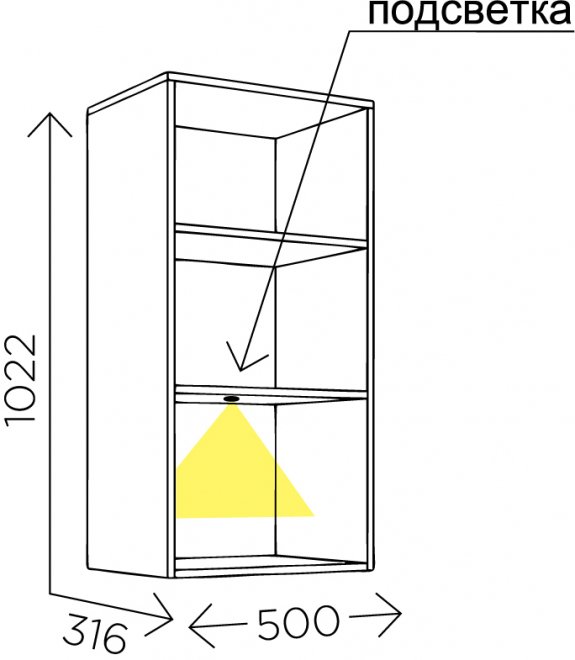 Шкаф навесной Мариус М-05 дуб баррик / белый матовый