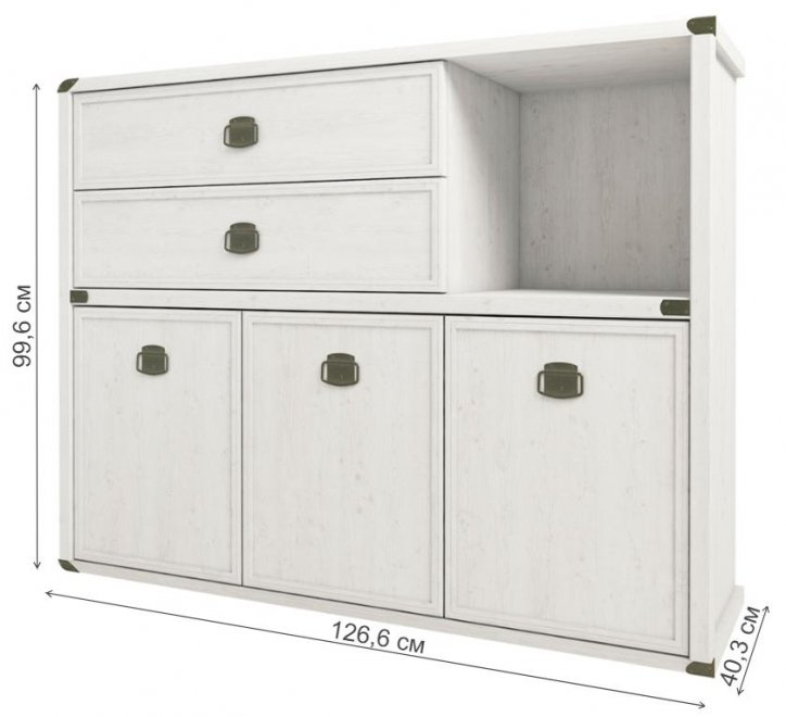 Тумба Magellan 3D2SN сосна винтаж