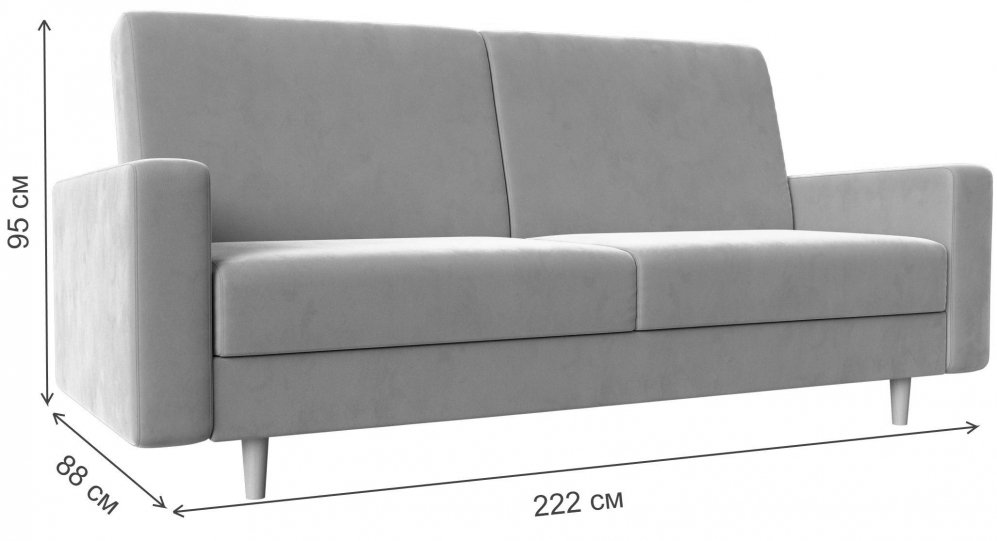 Диван Бонн белая экокожа