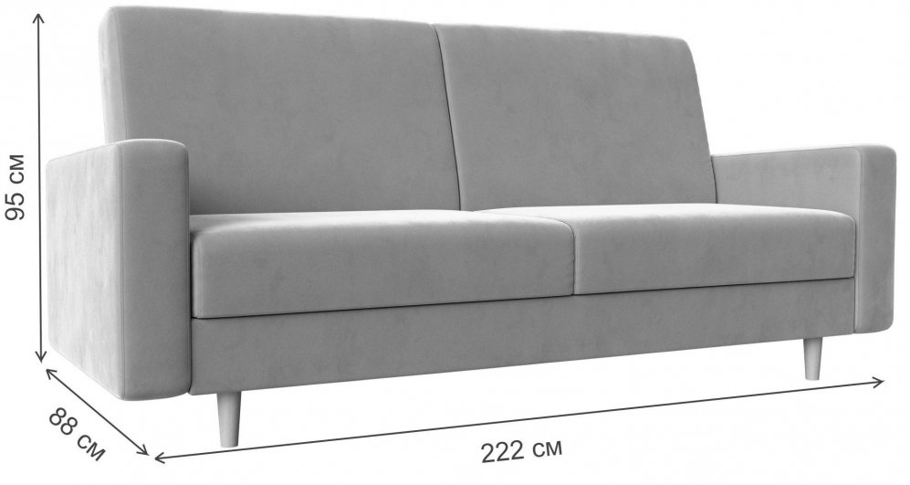 Диван Прайм черная экокожа