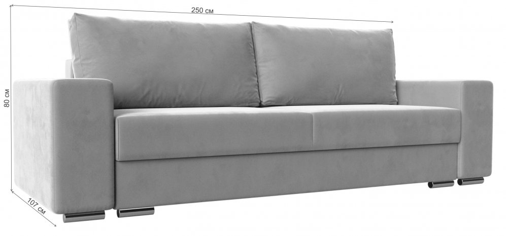 Диван Прайм-Софт черный велюр