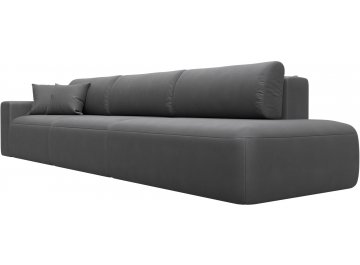 Диван-кровать Форум-036 НПБ Модерн Лонг подлокотник слева замша joly 13 серая