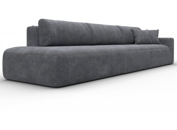 Диван-кровать Форум-036 НПБ Модерн Лонг подлокотник справа велюр brut 16 темно-серый