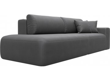 Диван-кровать Форум-036 НПБ Модерн подлокотник справа замша joly 13 серая