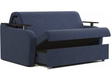 Диван-кровать Гранд Д140 аккордеон велюр ультра миднайт