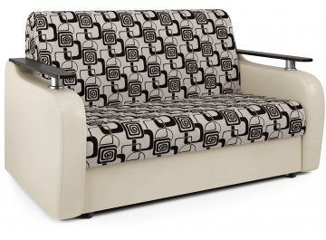 Диван-кровать Гранд Д160 аккордеон экокожа бежевый / ромб