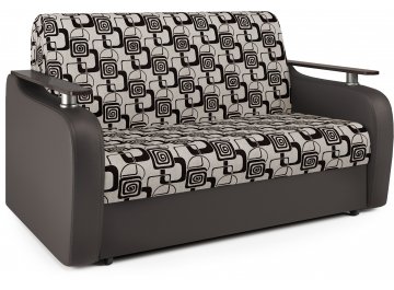 Диван-кровать Гранд Д160 аккордеон экокожа шоколад / ромб