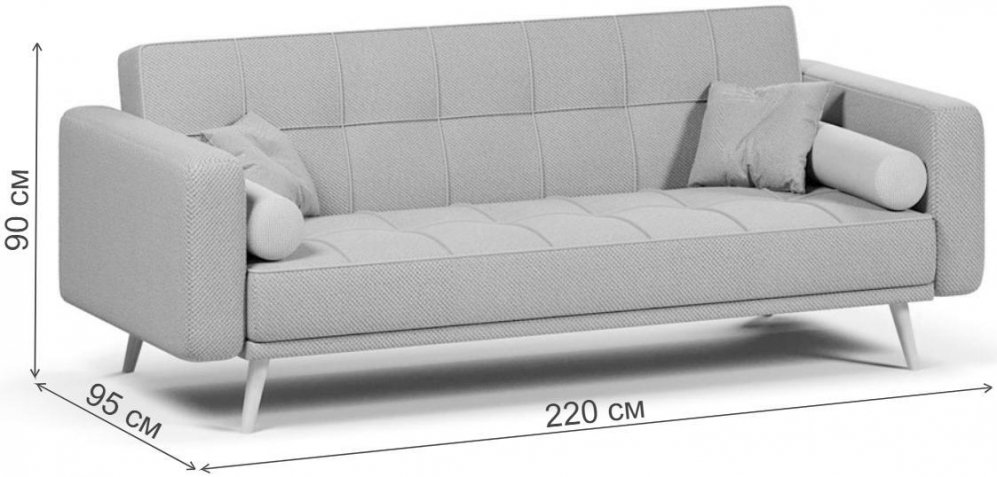 Диван Грейам light blue голубой велюр