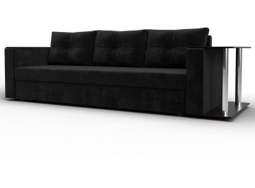 Диван Дельта-Прайм черный велюр
