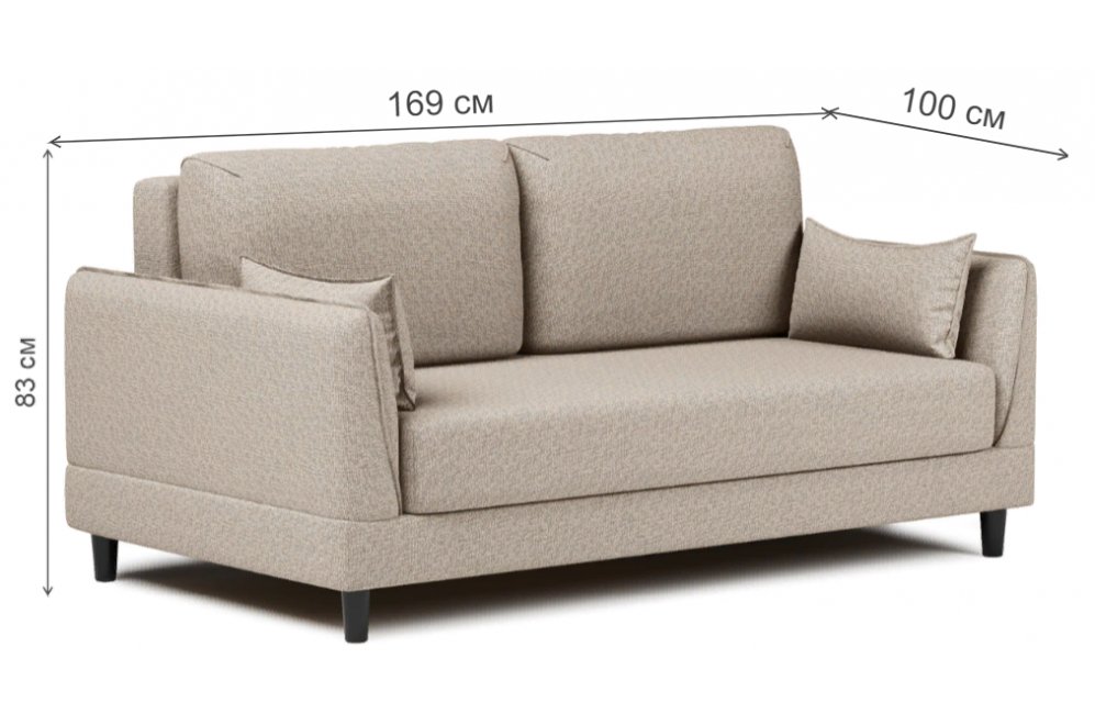 Диван Макс бежевый жаккард