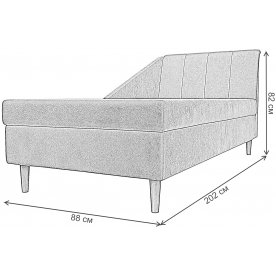 Диван-кушетка Астер правый