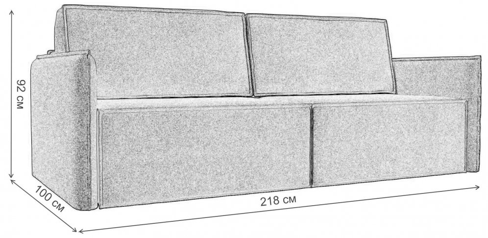 Диван Либерти серый велюр