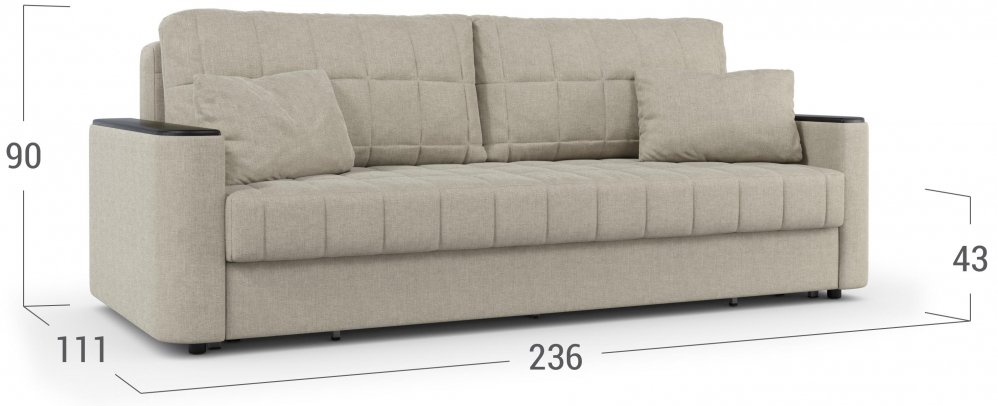 Диван Moon Family 018/Т32 Lux 003479 велюр бежевый 66-100