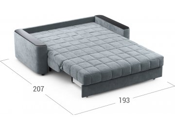 Диван-кровать Moon Family №018 160х200 НПБ синий велюр 74-129 /дуб галиано