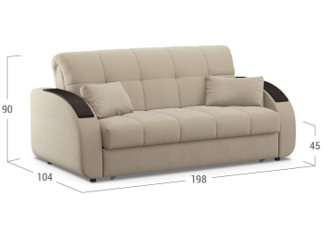 Диван-кровать Moon Family 109 Н30С Lux v1+(2)65 н 004787 бежевый 74-70