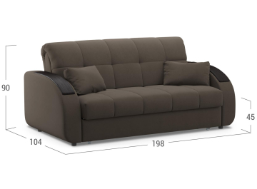 Диван-кровать Moon Family 109 Н30С v1+(2)65 н 004781 коричневый 74-65