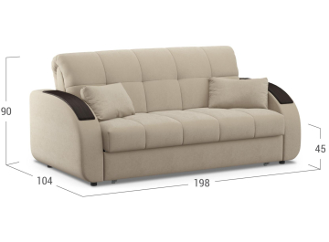 Диван-кровать Moon Family 109 Н30С v1+(2)65 н 004782 бежевый 74-70