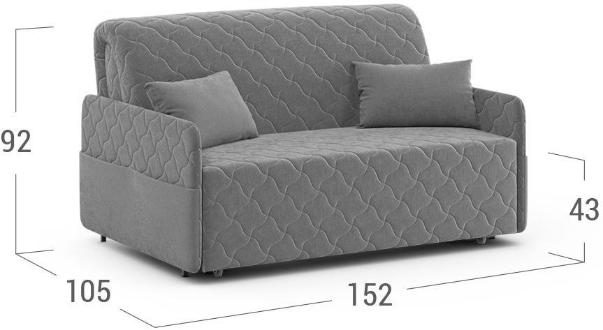 Диван Moon Family 119 / Н30 Lux v1+(2)65 v1 004882 велюр серый 74-4