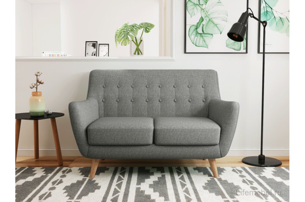 Диван Picasso двухместный серый