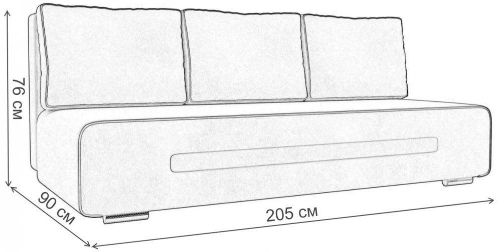 Диван Приам экокожа коричневая
