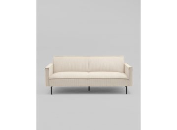 Диван-кровать прямой Венсан велюр рельефный молочный