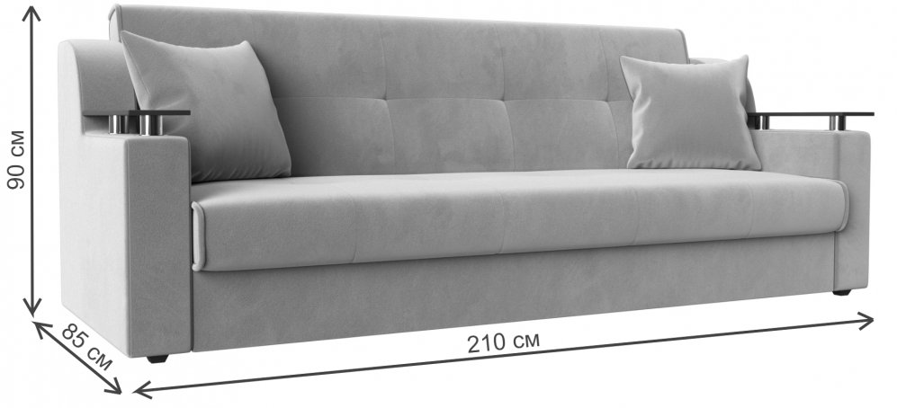 Диван Сенатор черная экокожа книжка