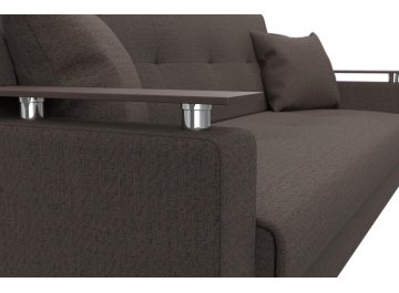 Диван-кровать Бравис прямой амур 05 коричневая / рогожка